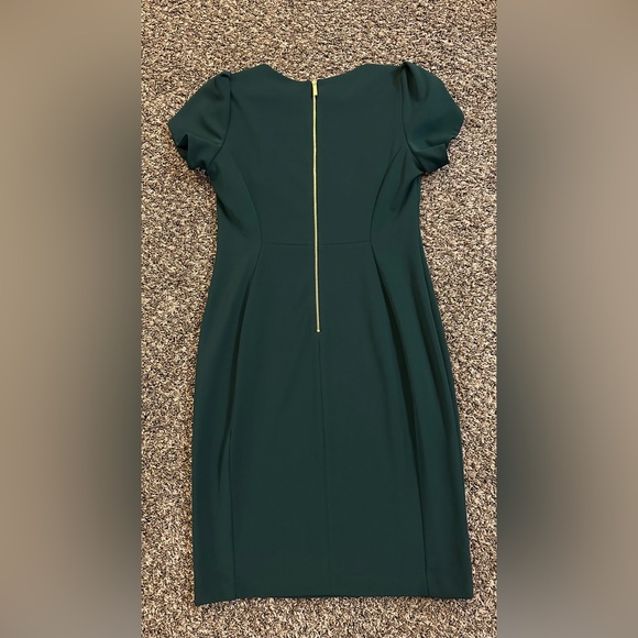Calvin Klein Crew Neck Short Tulip Sleeve Solid Sheath Stretch Dress size 12 (L) - Picture 12 of 16